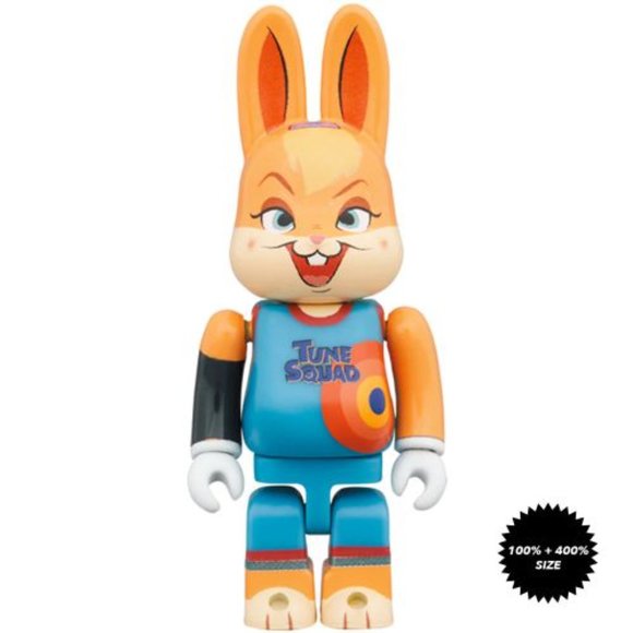 Space Jam A New Legacy Lola Bunny 100% + 400% Rabbrick Set by Medicom Toy - Picture 2 of 4